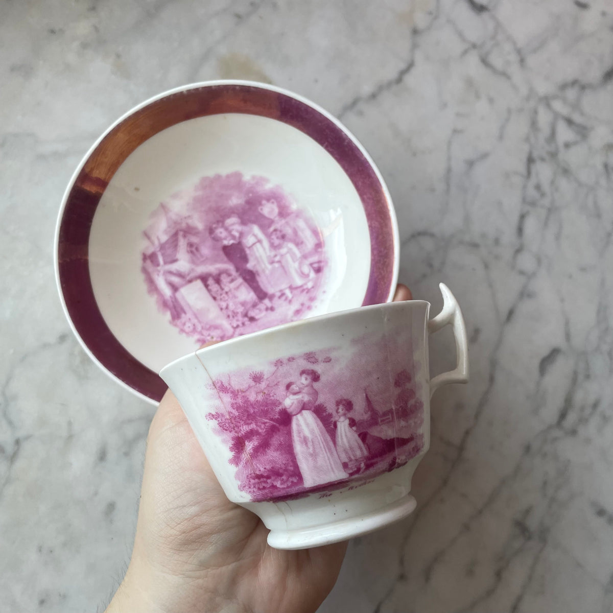 The Mother’s Grave | Antique Mourning Cup & Saucer