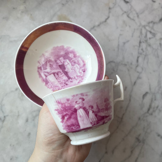 The Mother’s Grave | Antique Mourning Cup & Saucer