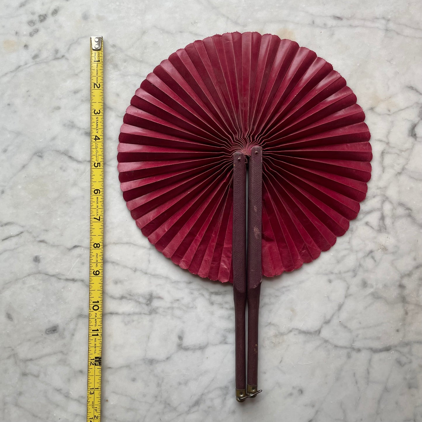 Victorian Burgundy Cockade Fan