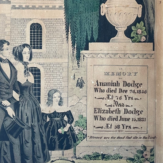 Victorian Mourning Print | Currier & Ives | 1846