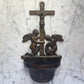 Antique Brass Holy Water Font with Angels