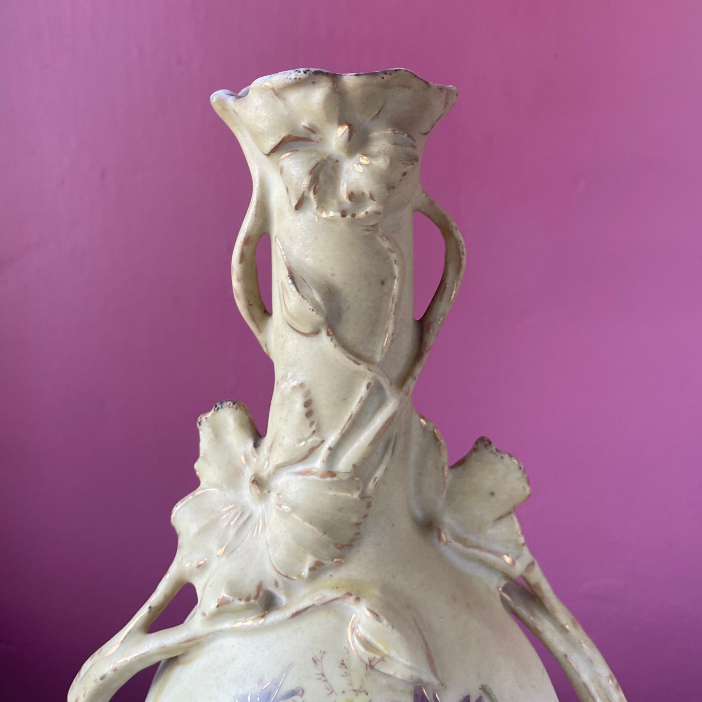 Antique Art Nouveau Floral Vase