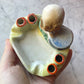 Vintage Skeleton Ashtray and Cigarette Holder
