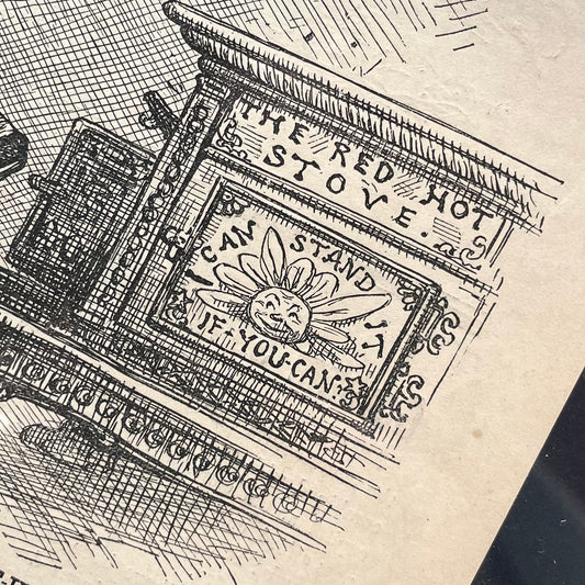 Antique Oscar Wilde Cartoon | Harper’s 1882 | Cast Iron Stoves
