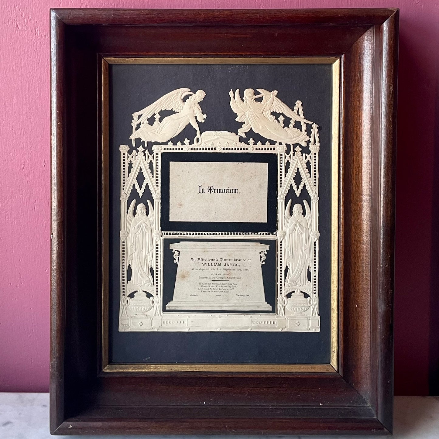 Victorian Mourning Die Cut | 1886