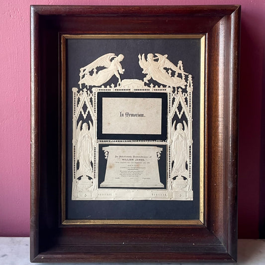Victorian Mourning Die Cut | 1886
