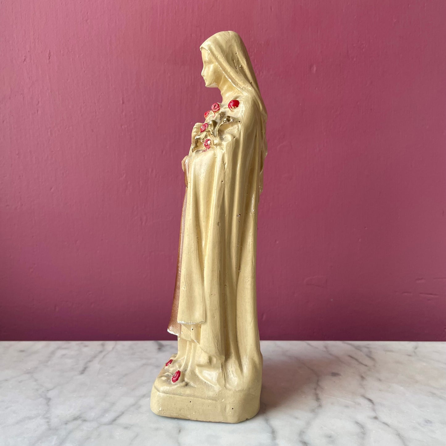 Vintage Chalkware Statue of Saint Thérèse of Lisieux