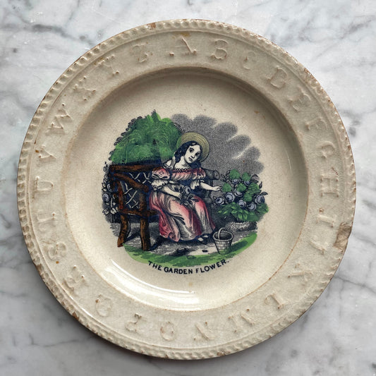 Victorian Child’s Alphabet Plate | The Garden Flower |