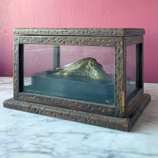 Antique Wood & Glass Display Box