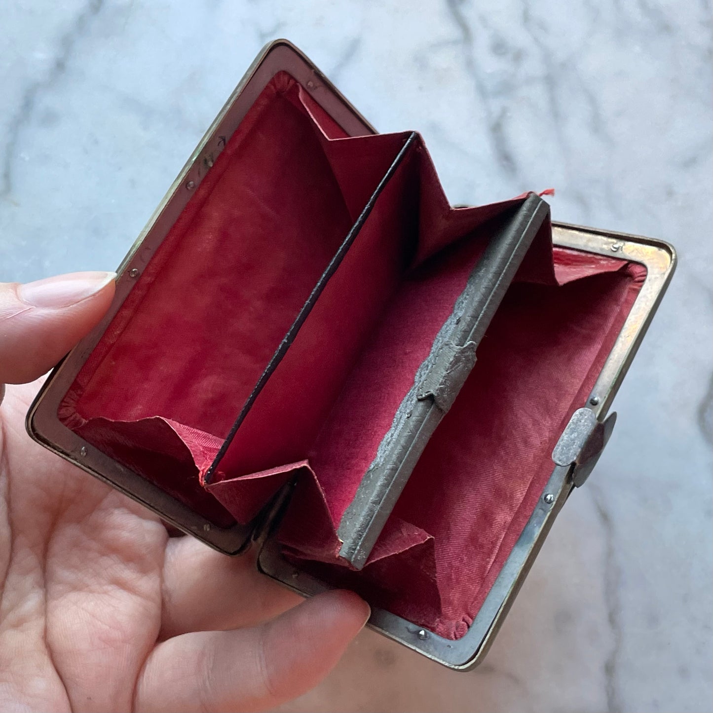 Victorian Mother of Pearl Inlaid Coin Purse