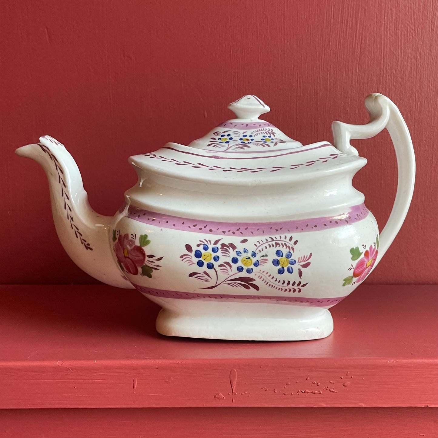 Victorian Pink Lustreware Tea Set | 21 Pieces