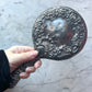 Victorian Silver Plated Floral Mirror