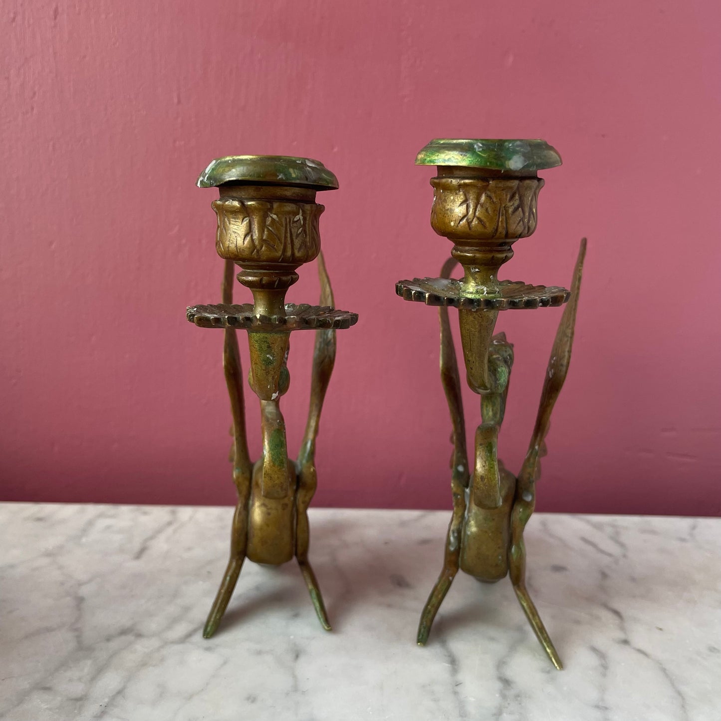 Vintage Griffin Candleholders