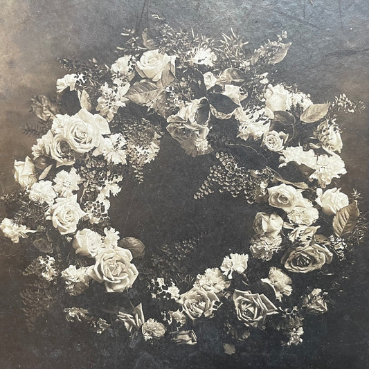 Victorian Mourning Wreath Cabinet Card