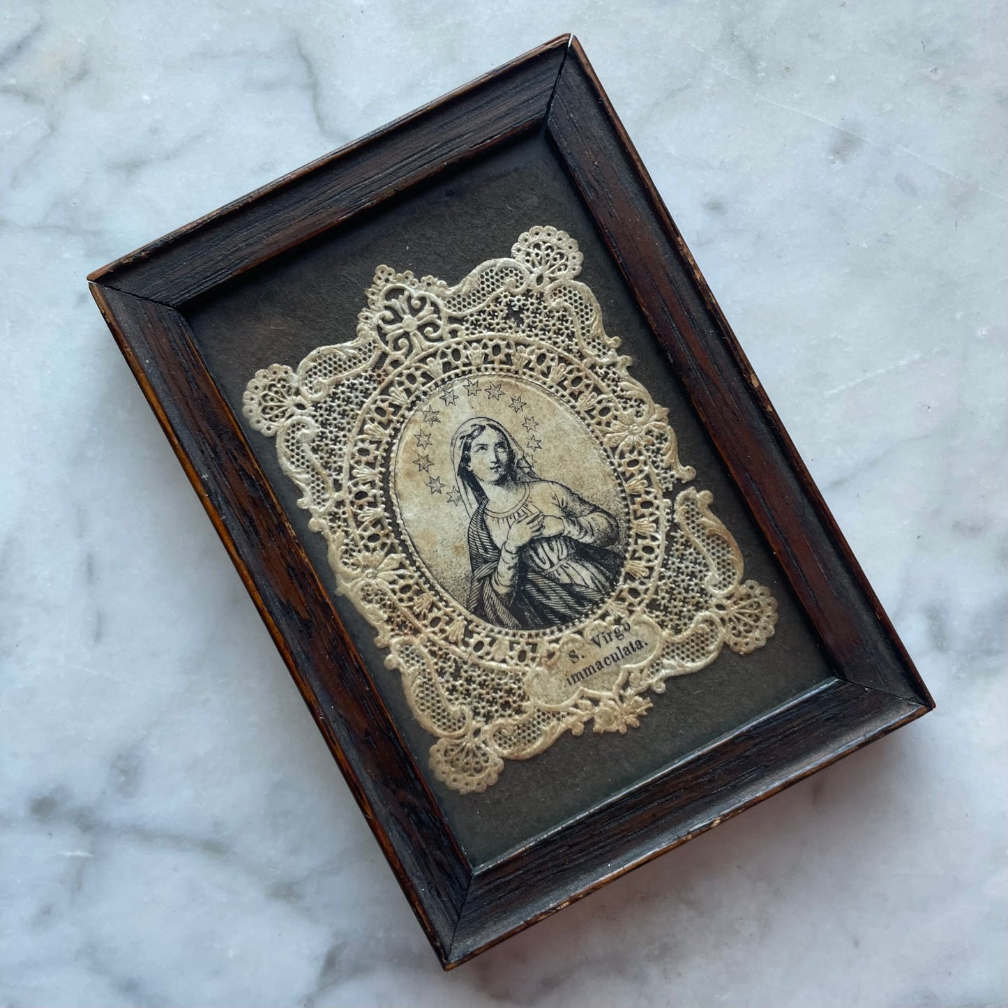 Virgo Immaculata | Antique Framed Canivet