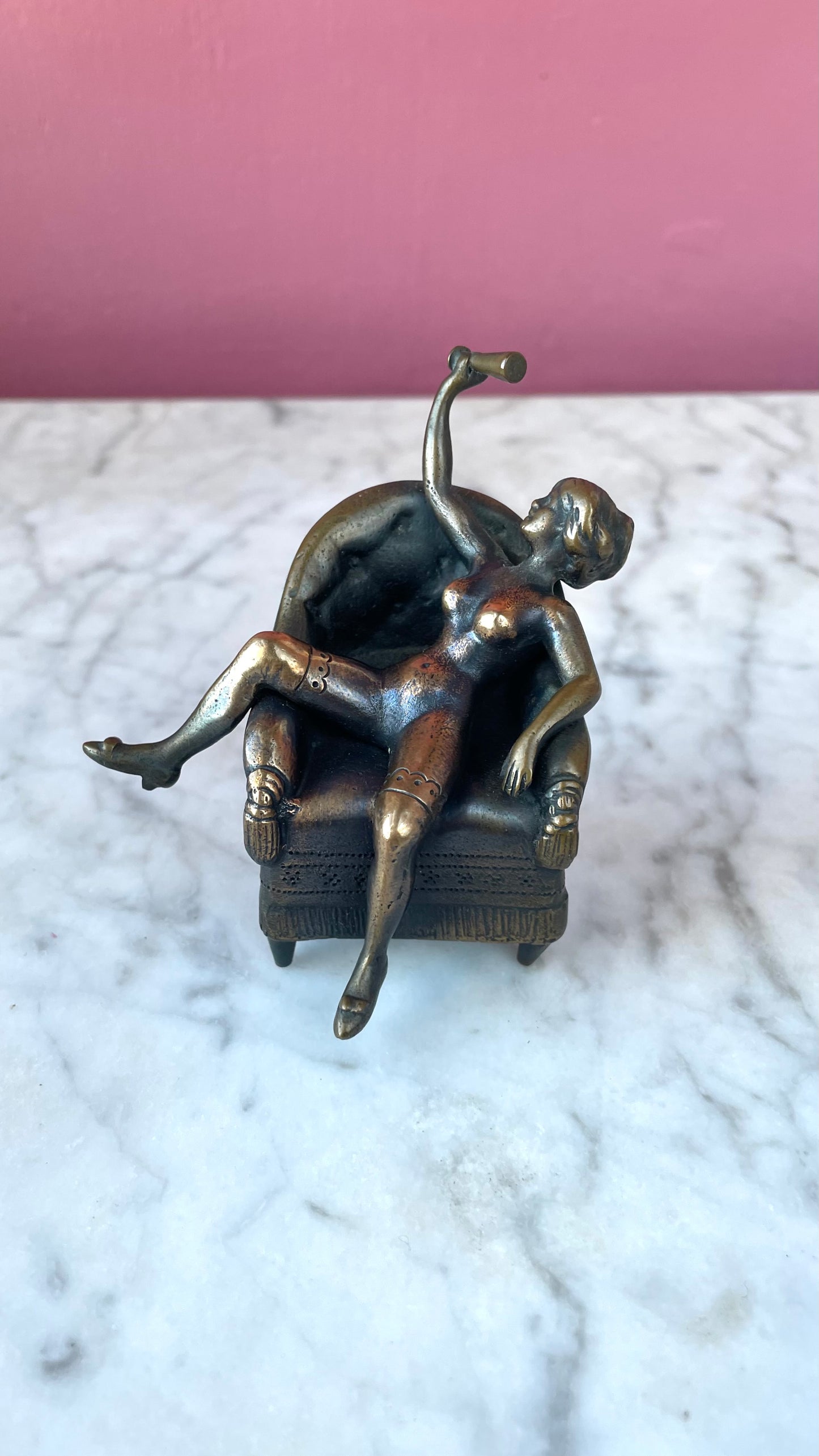 Antique Nude Bronze | Franz Bergman Style