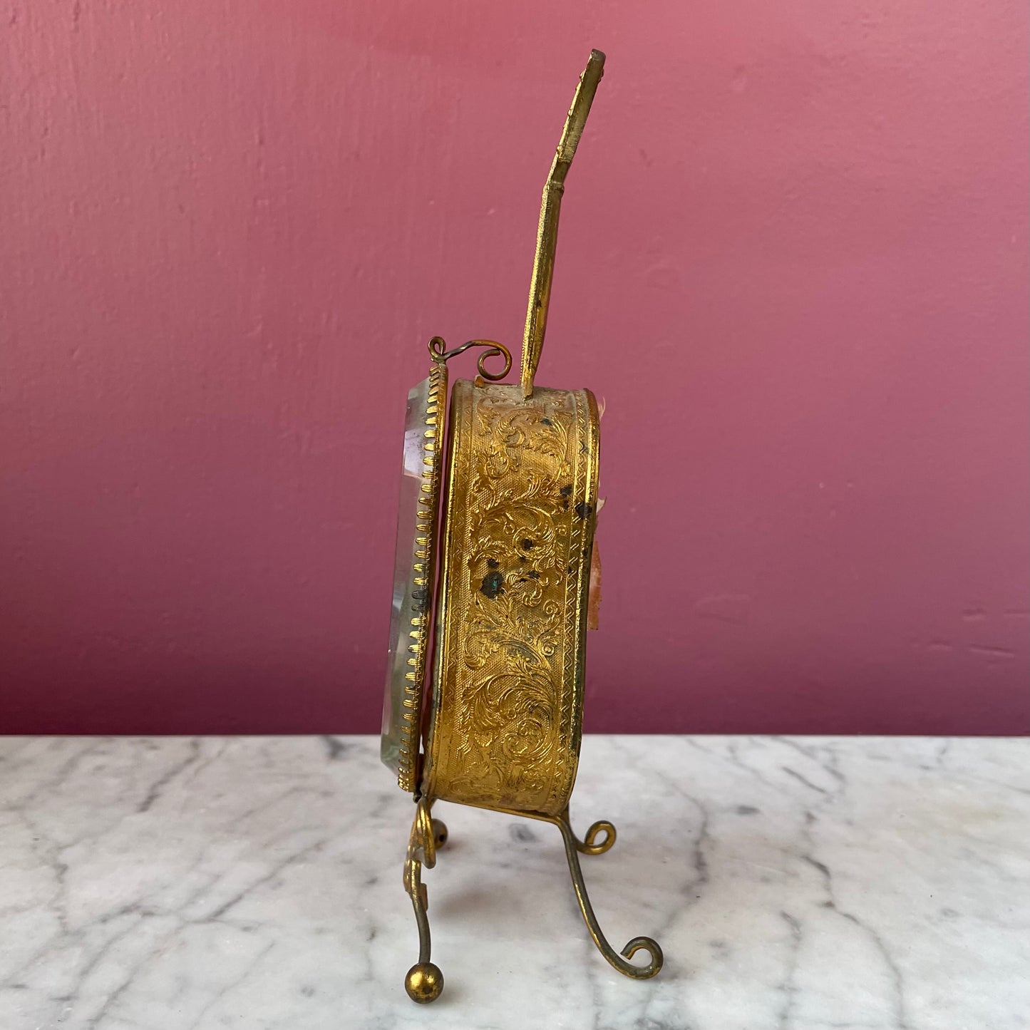 Antique Palais Royal Guitar Shaped Watch Holder