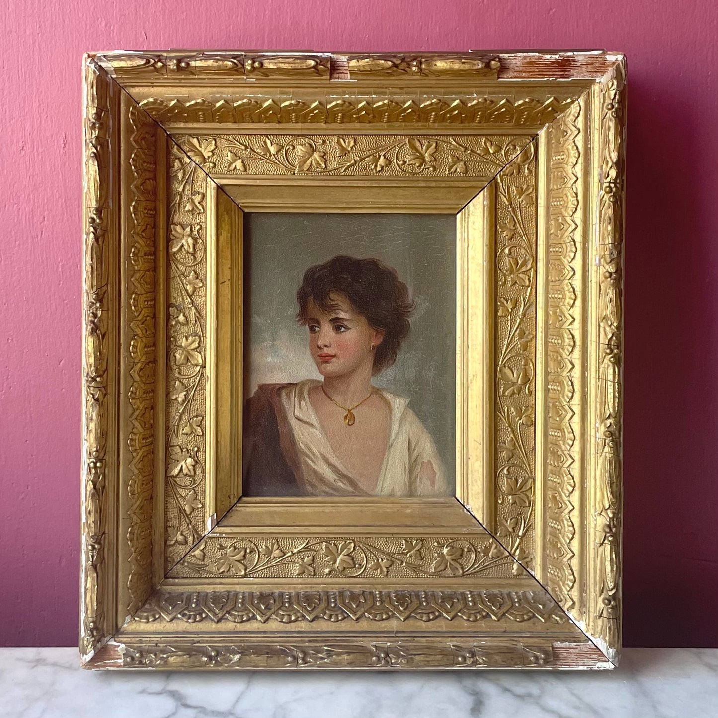 Victorian Painting after Neapolitan Fisher Boy by Gustav Karl Ludwig Richter