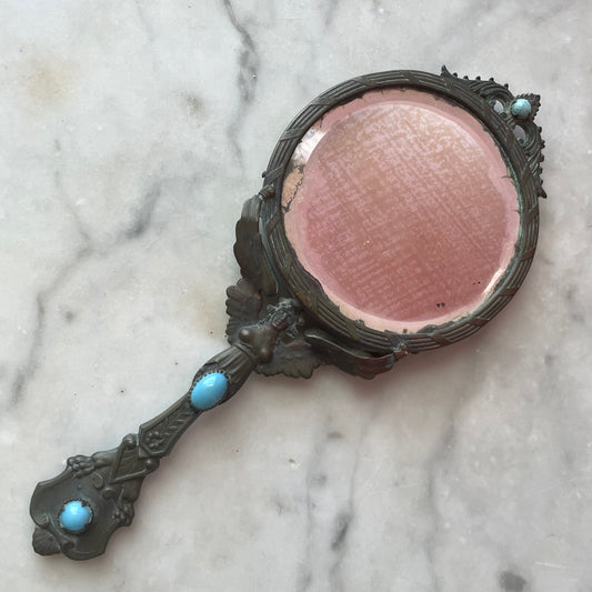 Victorian Sphinx Hand Mirror
