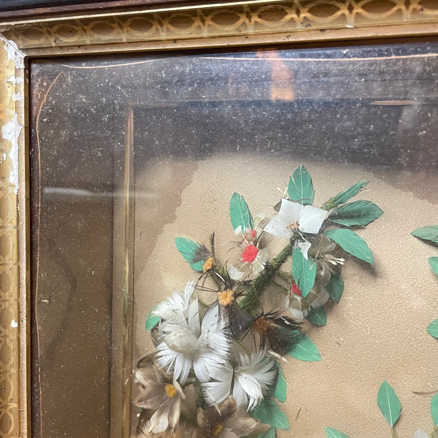 Victorian Feather Work Wreath