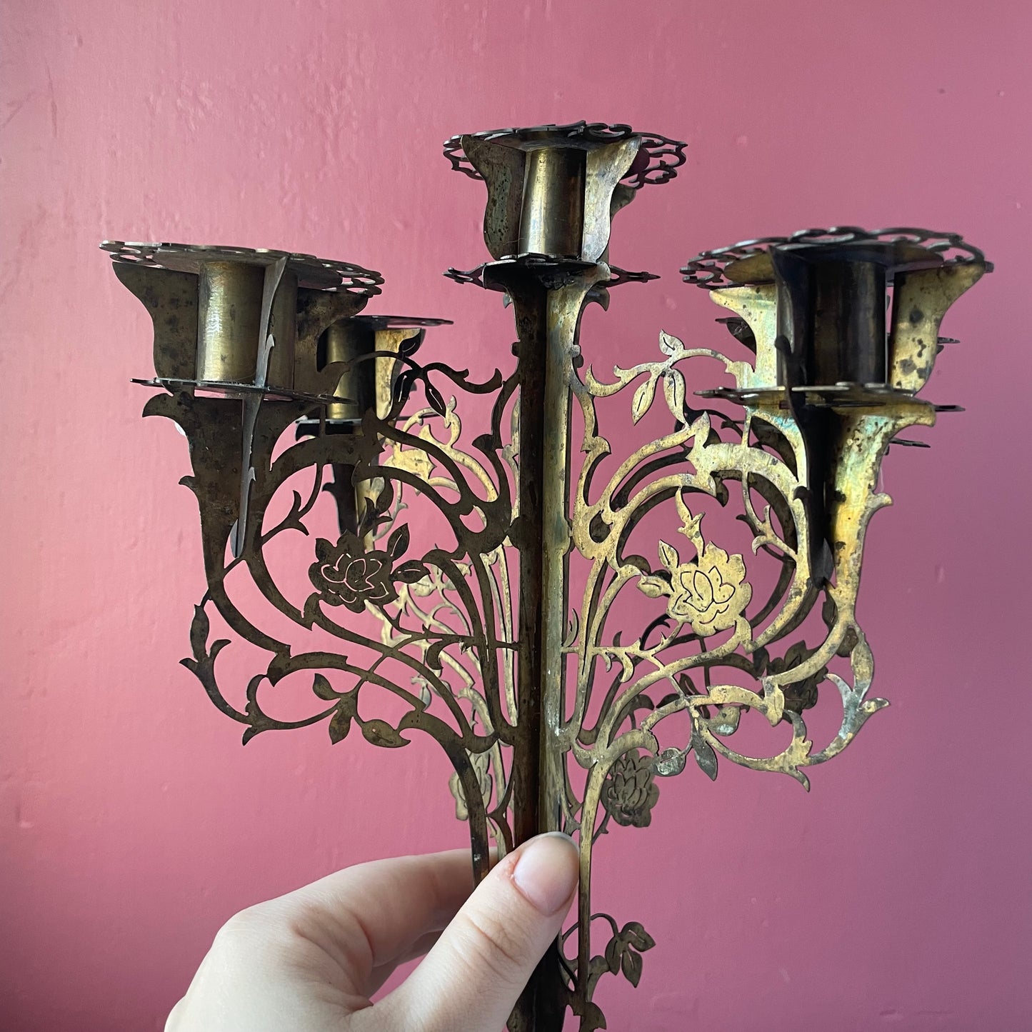 1930s Rose & Cupid Candelabras