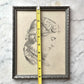 Crowned with Flowers | Antique Pencil Sketch