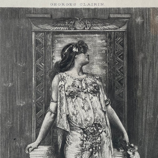 Sarah Bernhardt as Cleopatra by Georges Clairin | Antique Framed Print