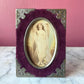 Victorian Angel Carte de Visite in Purple Velvet Frame
