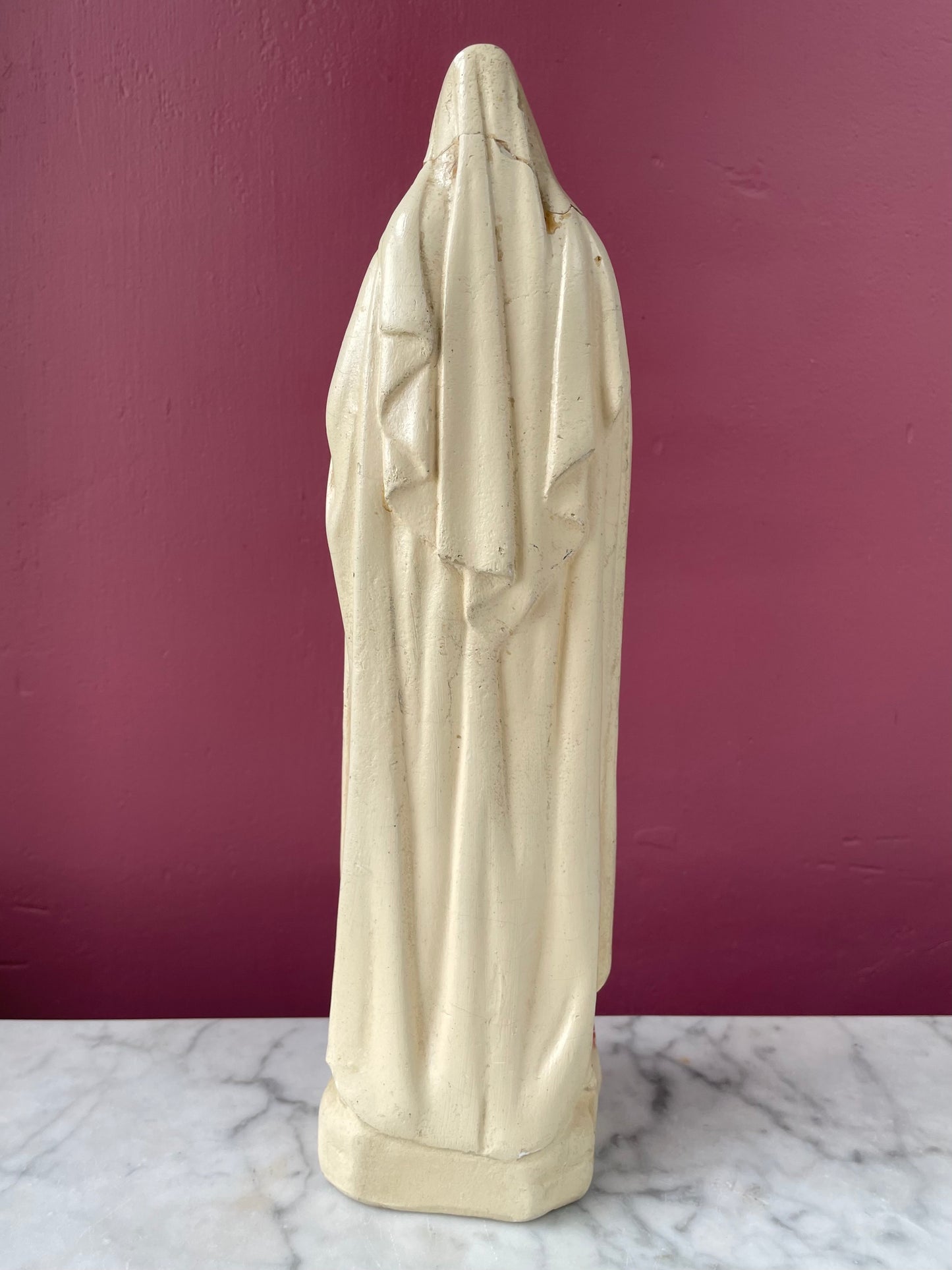 Vintage Chalkware Statue of Saint Thérèse of Lisieux