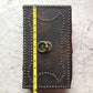 Antique Leather Tack Trunk with Marbled Paper Interior