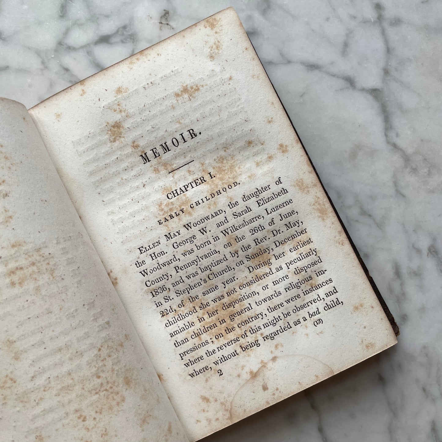 Memoir of Ellen May Woodward | 1852