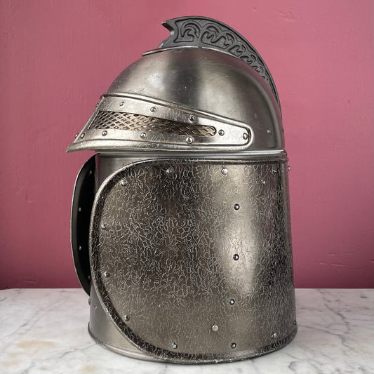Knight’s Helmet Ice Bucket | Vintage Medievalcore | 1970s