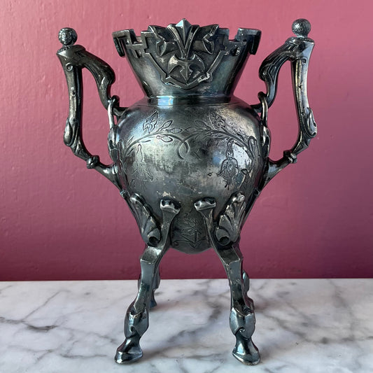 Victorian Wilcox Silverplate Pot | Cauldron Shape