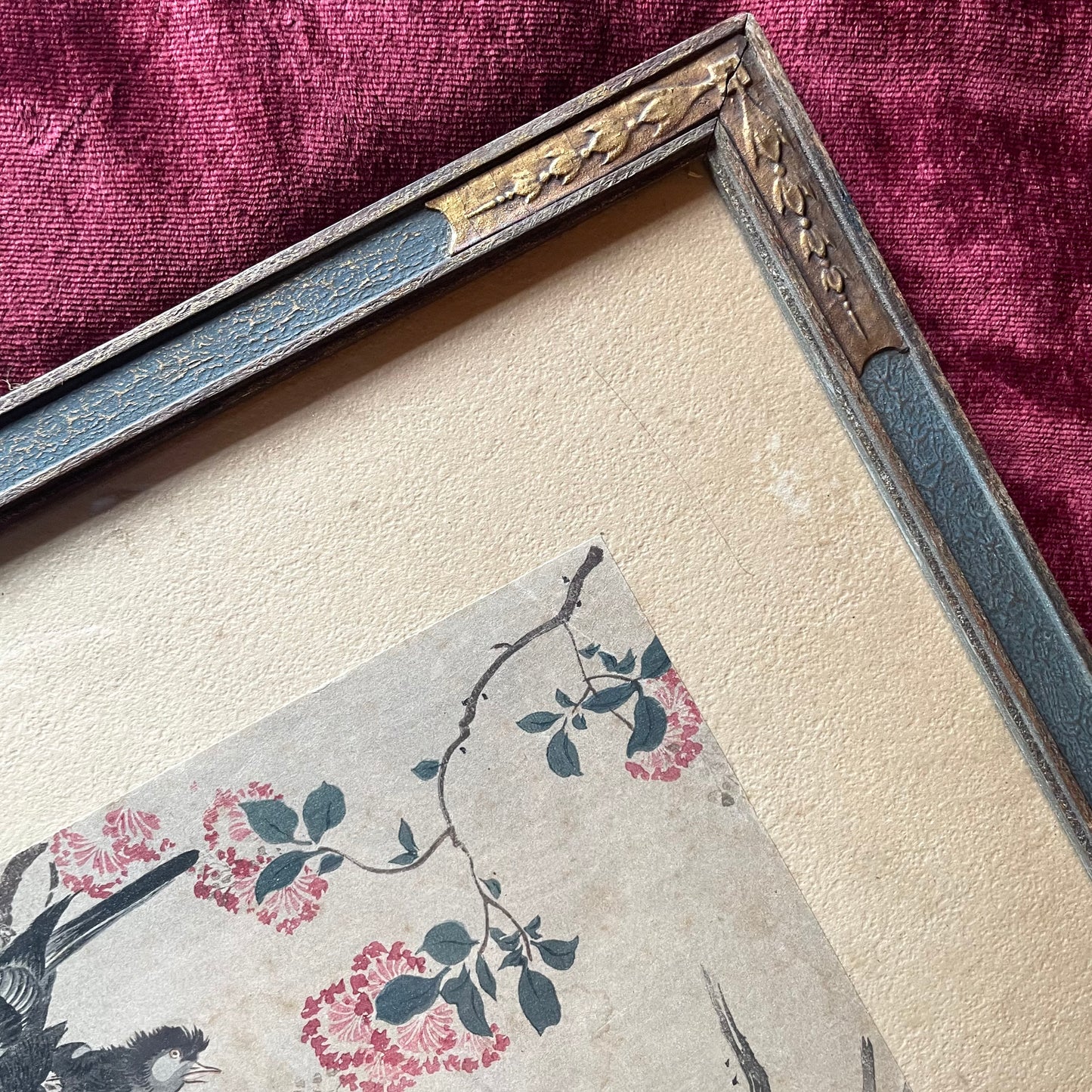 Crepe Myrtle by Wang Ruoshui aka Wang Yuan| Antique Print