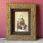 Victorian Girl with Super Long Hair | Framed Cabinet Card Photo