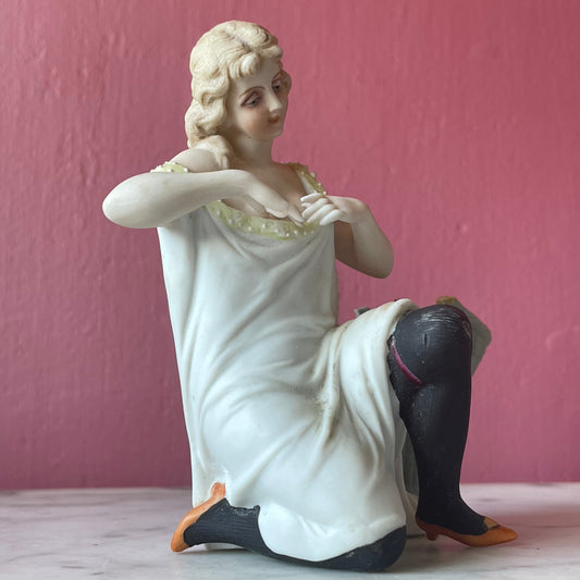 Antique Risqué German Bisque Girl