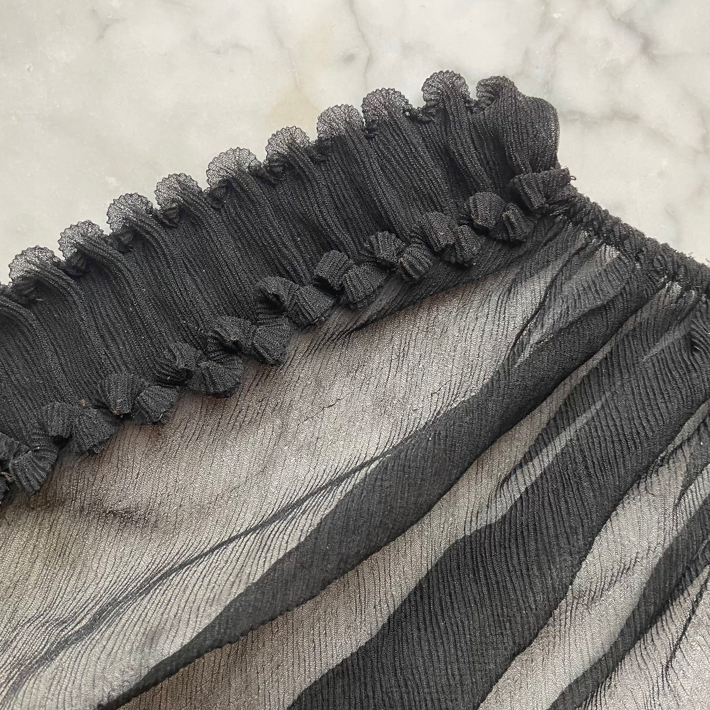 Victorian Mourning Veil | Silk Crepe