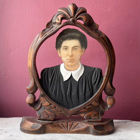 Antique Mexican Fotoescultura