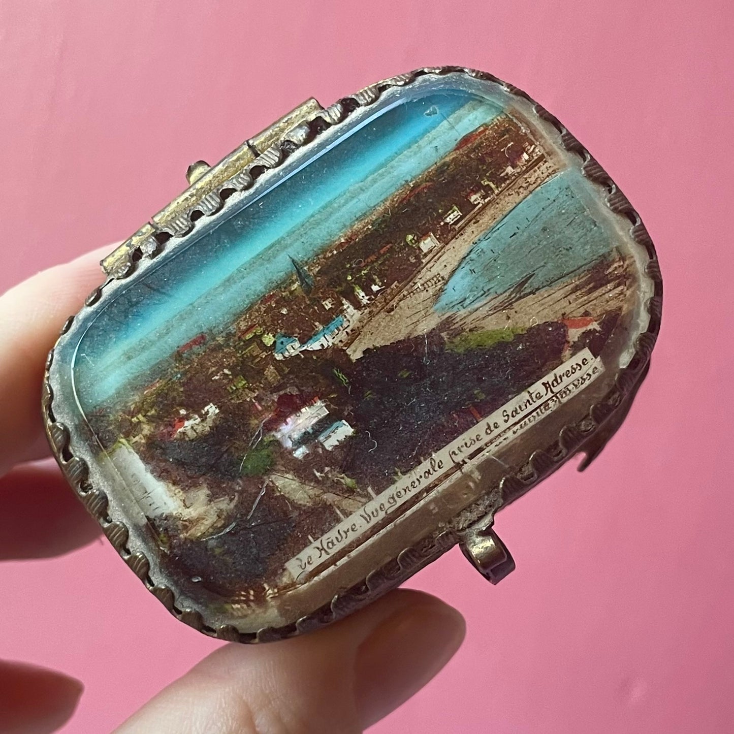 Antique French Souvenir Jewelry Casket