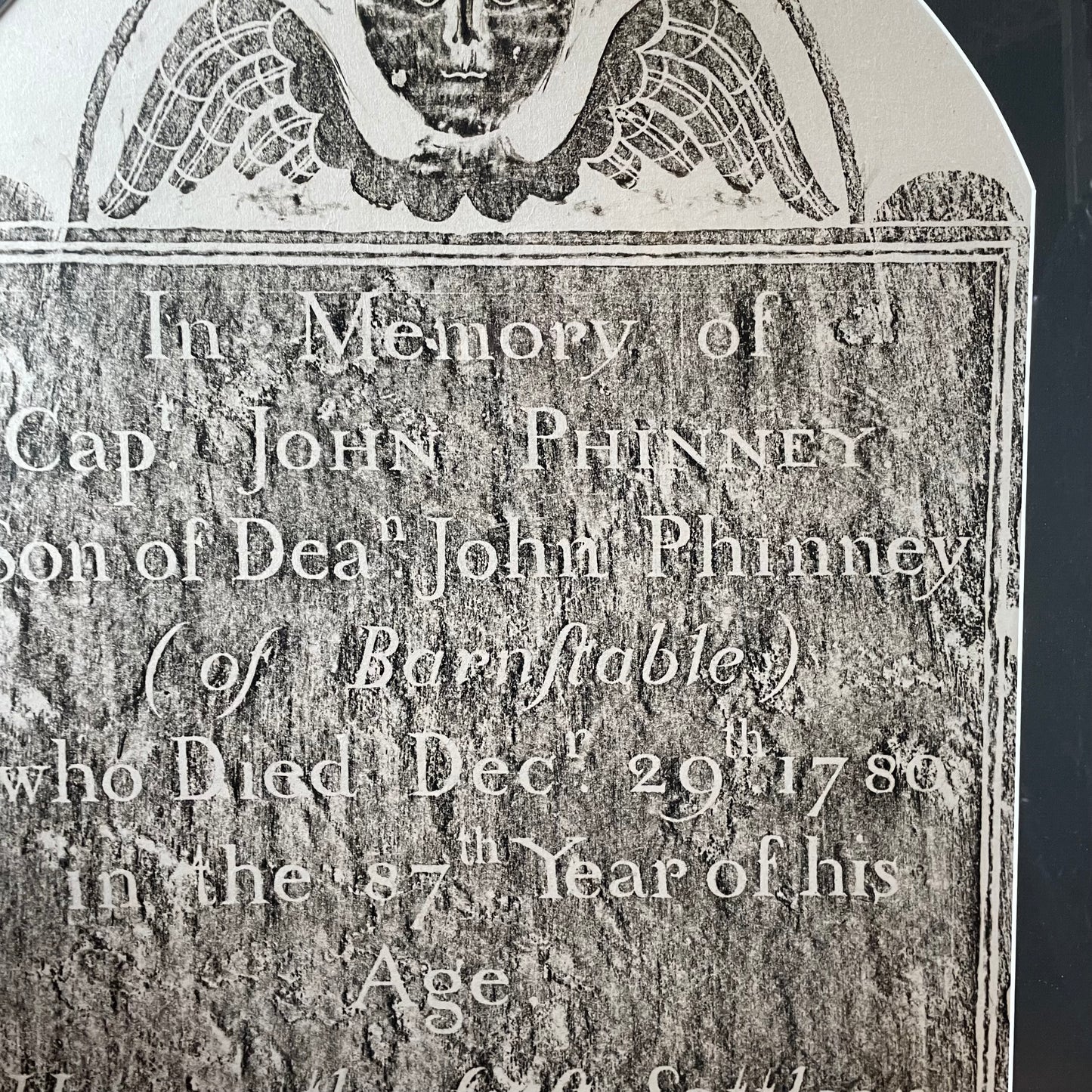 Vintage Gravestone Rubbing