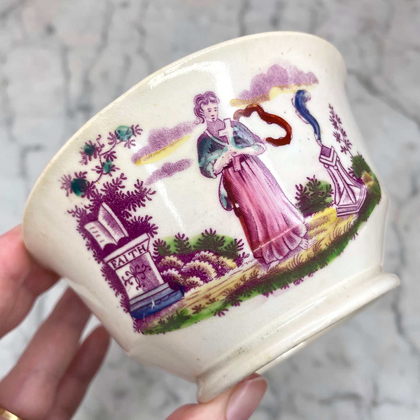 Faith & Hope | Antique Transferware Tea Bowl