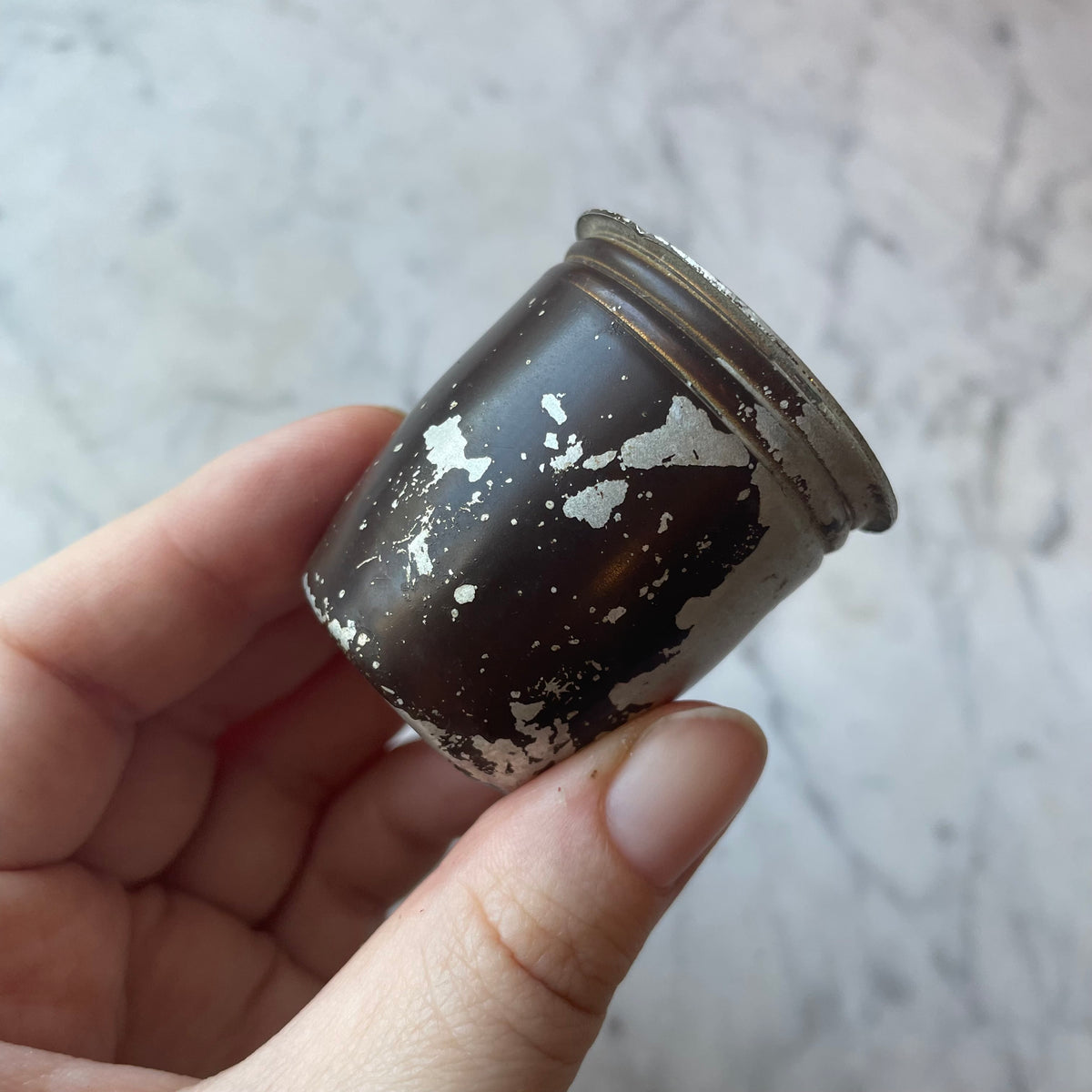 Antique Amber Spiderweb Whiskey Bottle | Four Roses