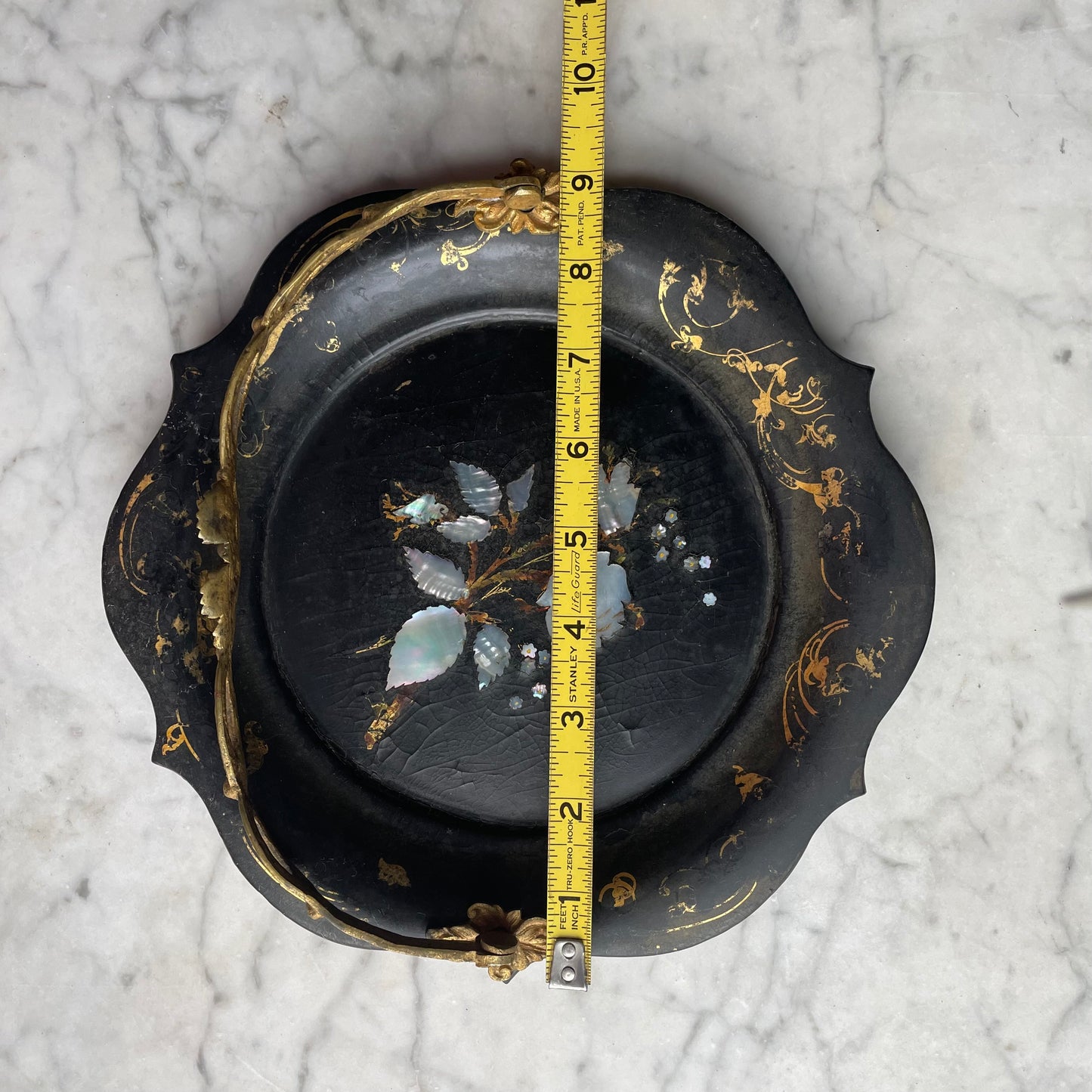 Victorian Mother of Pearl Inlaid Calling Card Tray