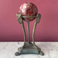 Antique Baphomet Stand with Fire Quartz Orb