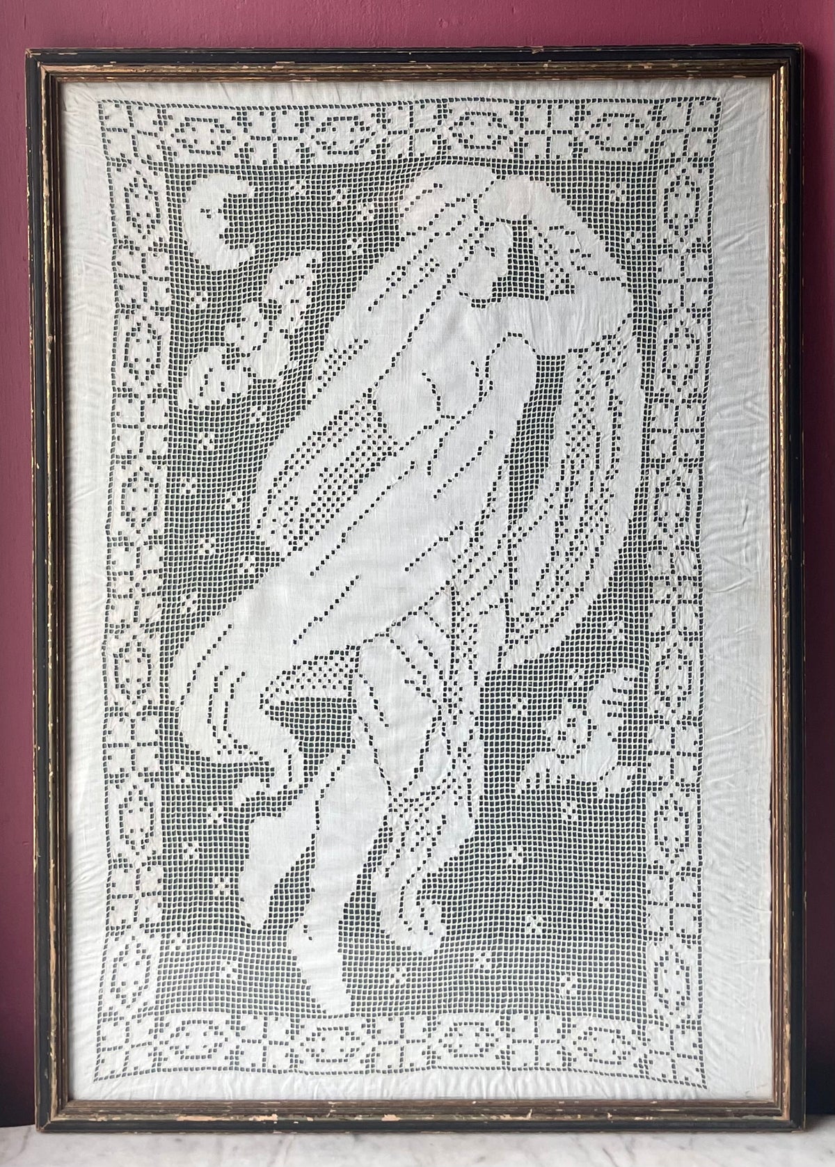 Queen of the Night | Edwardian White Work Panel