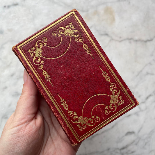 Victorian Miniature Leather Prayer Book | English & German
