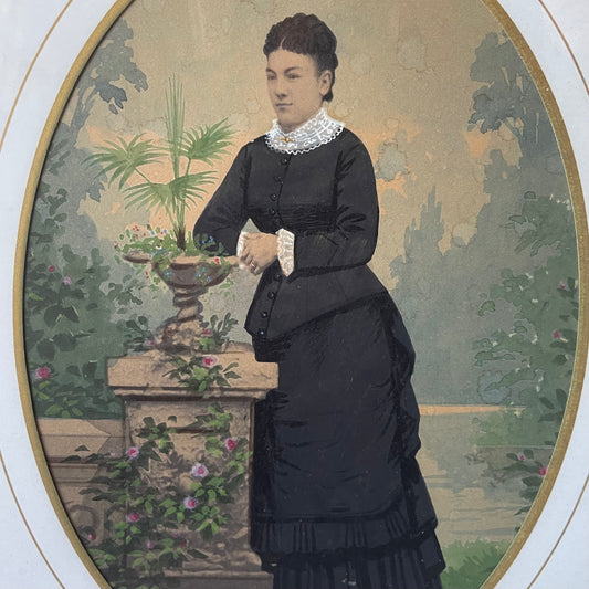 Victorian Hand Painted Solar Enlargement