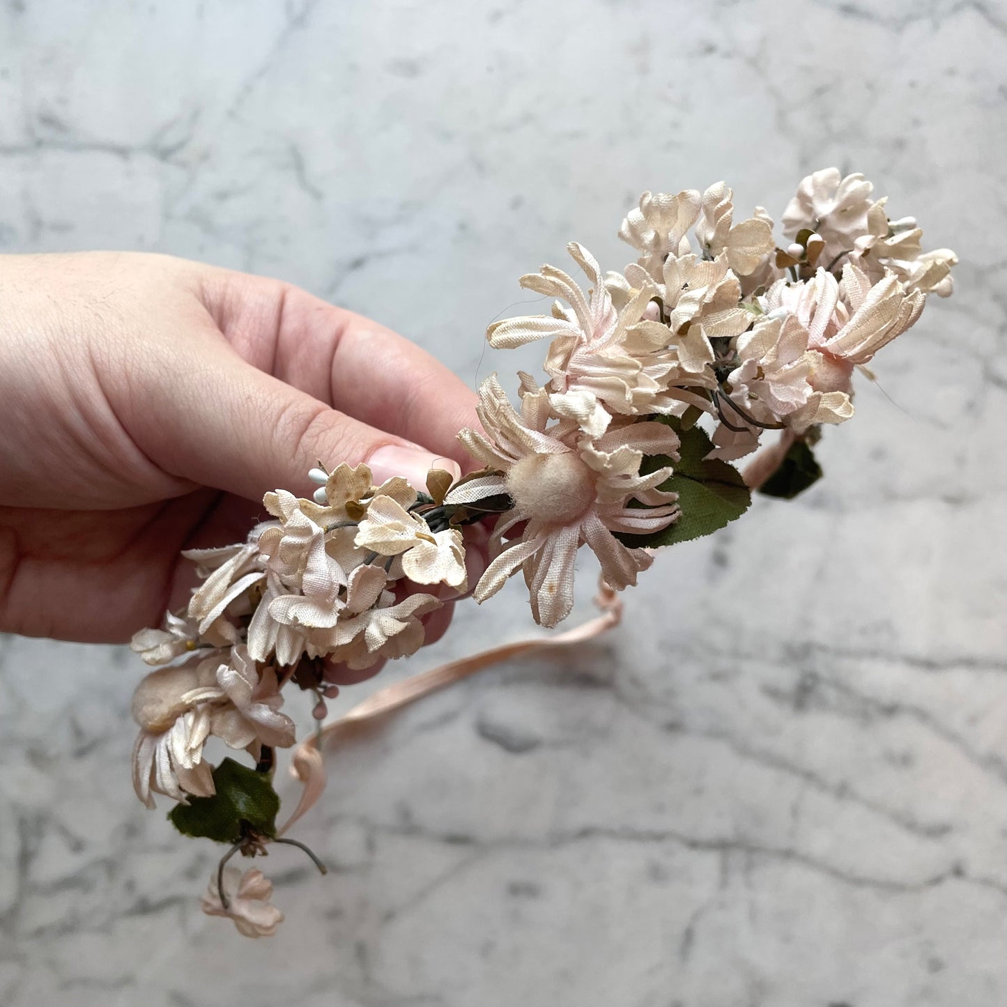 Vintage Pink Flower Crown