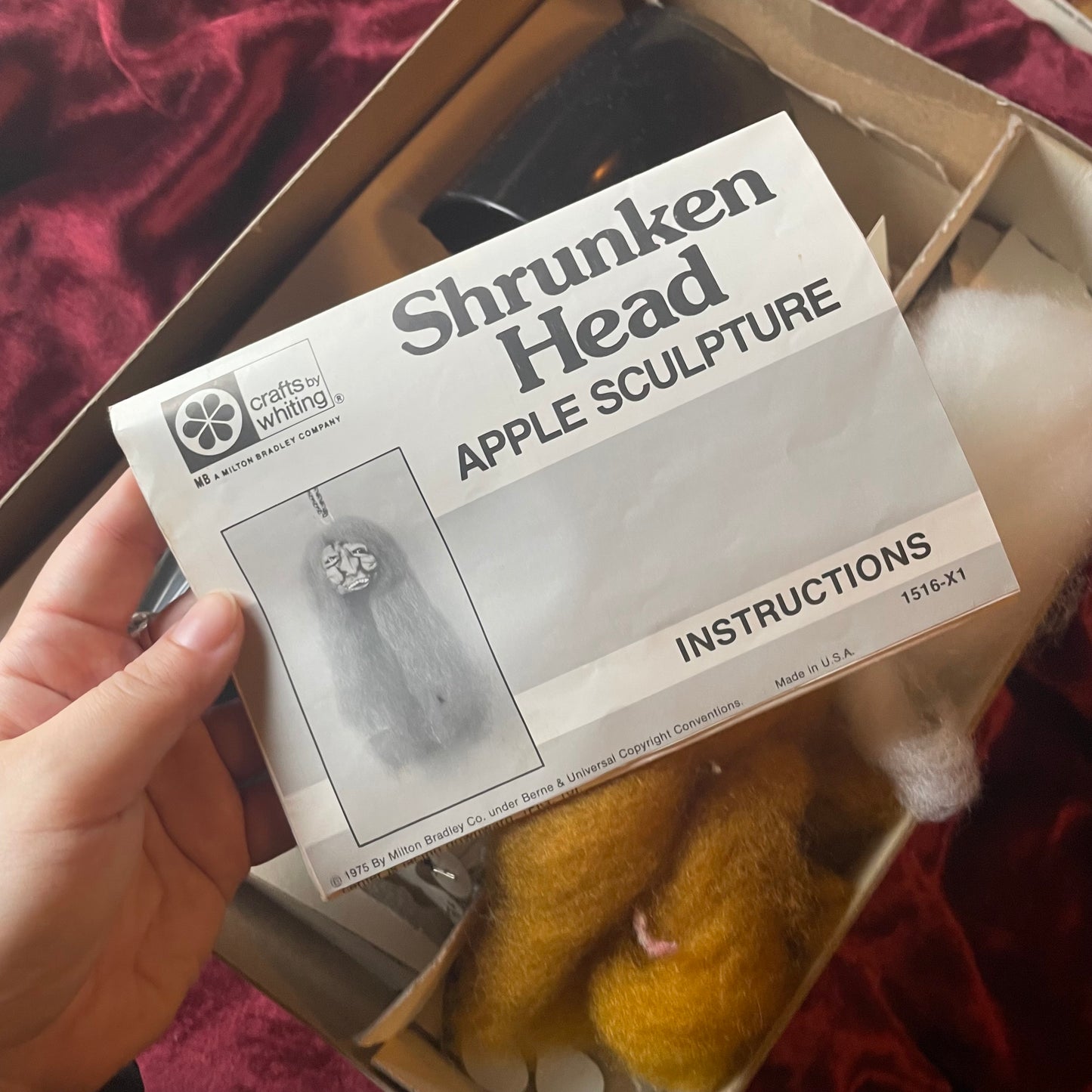 Vincent Price | Shrunken Head Apple Sculpture Kit | Milton Bradley | 1975