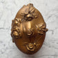 Antique Art Nouveau Brass Box with Roses